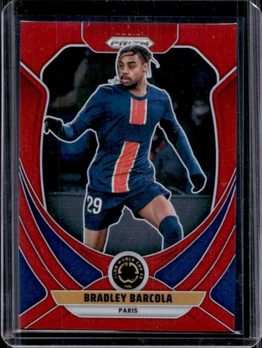 Bradley Barcola 2025 Panini Prizm FIFA Club World Cup Rosso /199