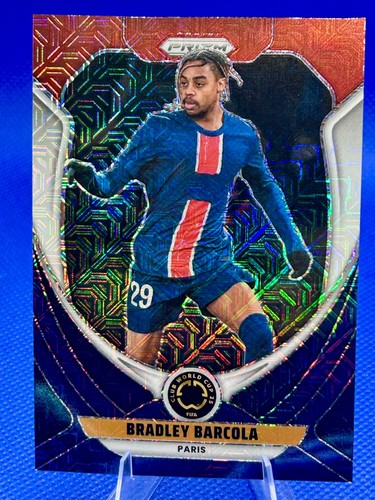 Bradley Barcola 2025 Panini Prizm FIFA Club World Cup Rosso Bianco e Blu #27