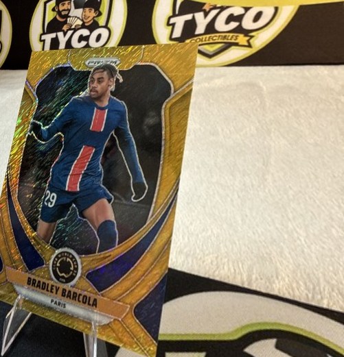Bradley Barcola 2025 Panini Prizm Gold Shimmer /3