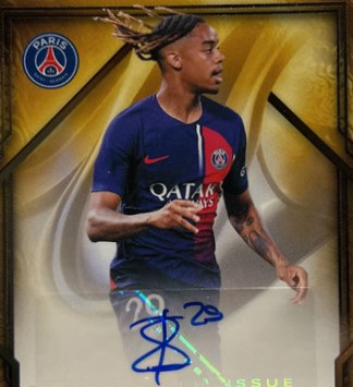 Bradley Barcola 2023 Topps PSG Team Set Gold Drip