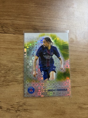 Bradley Barcola 2025 Topps PSG Team Set Sparkle