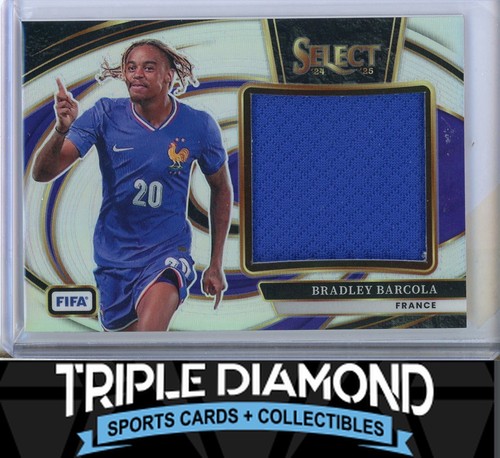 Bradley Barcola 2024 Panini Select FIFA Argento Prizm