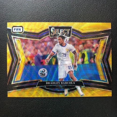 Bradley Barcola 2024 Panini Select FIFA Gold Wave /10