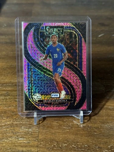 Bradley Barcola 2024 Panini Select FIFA Pink Mojo Prizm 172/299