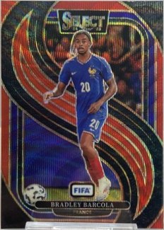 Bradley Barcola 2024 Panini Select FIFA Red