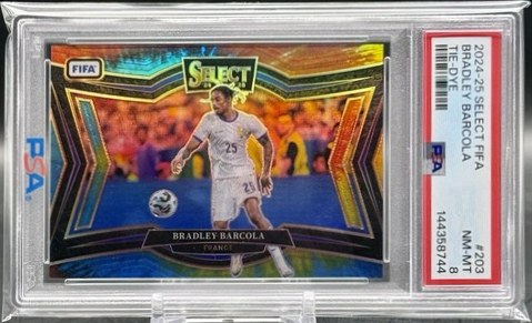 Bradley Barcola 2024 Panini Select FIFA Tie-Dye /25