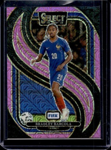 Bradley Barcola 2024 Panini Select Pink Mojo /299