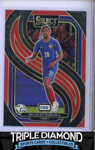 Bradley Barcola 2024 Panini Seleziona FIFA Rosso Prizm