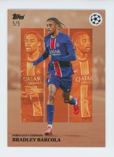 Bradley Barcola 2024 Topps Simplicidad Orange /5