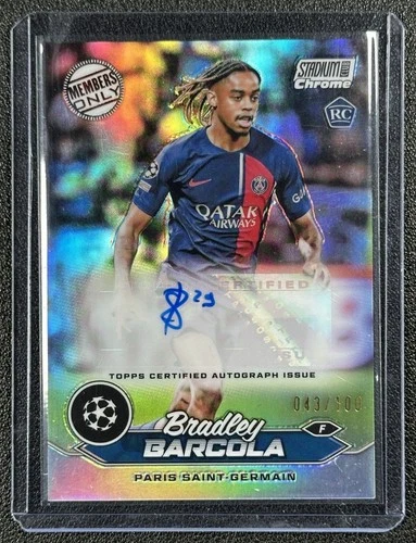 Bradley Barcola 2023 Panini Stadium Club /100
