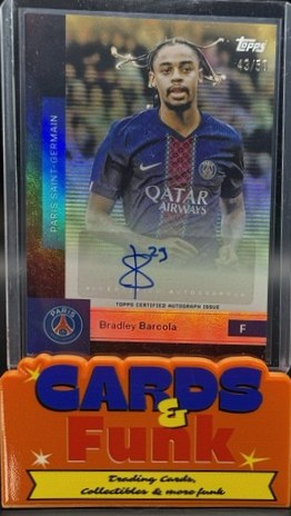 Bradley Barcola 2025 Topps Team Set Gold /50