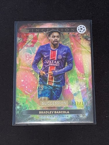 Bradley Barcola 2024 Topps Inception UCC Black Foil /199