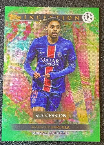 Bradley Barcola 2024 Topps Inception UCC Green /99