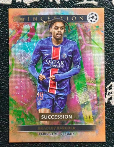 Bradley Barcola 2024 Topps Inception UCC Orange /5