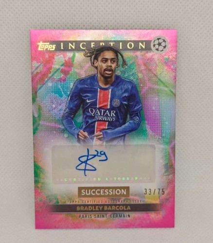 Bradley Barcola 2024 Topps Inception UCC Pink /75