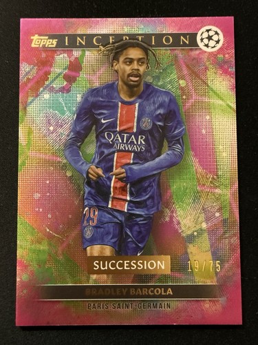 Bradley Barcola 2024 Topps Inception UCC Pink Foil /75