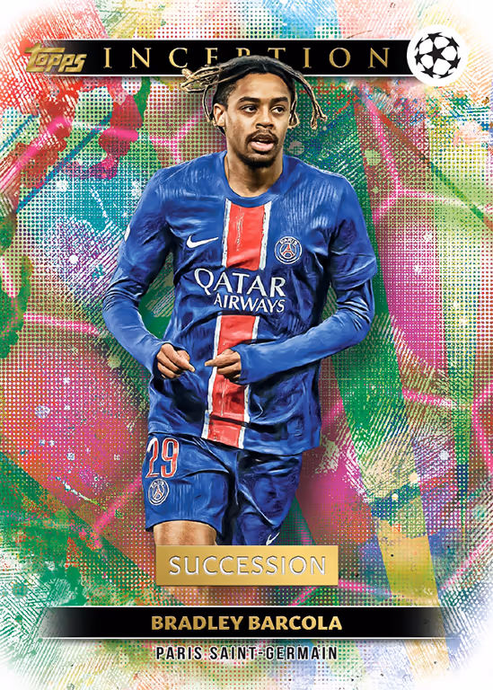 Bradley Barcola 2024 Topps Museum Collection UEFA Club Competitions