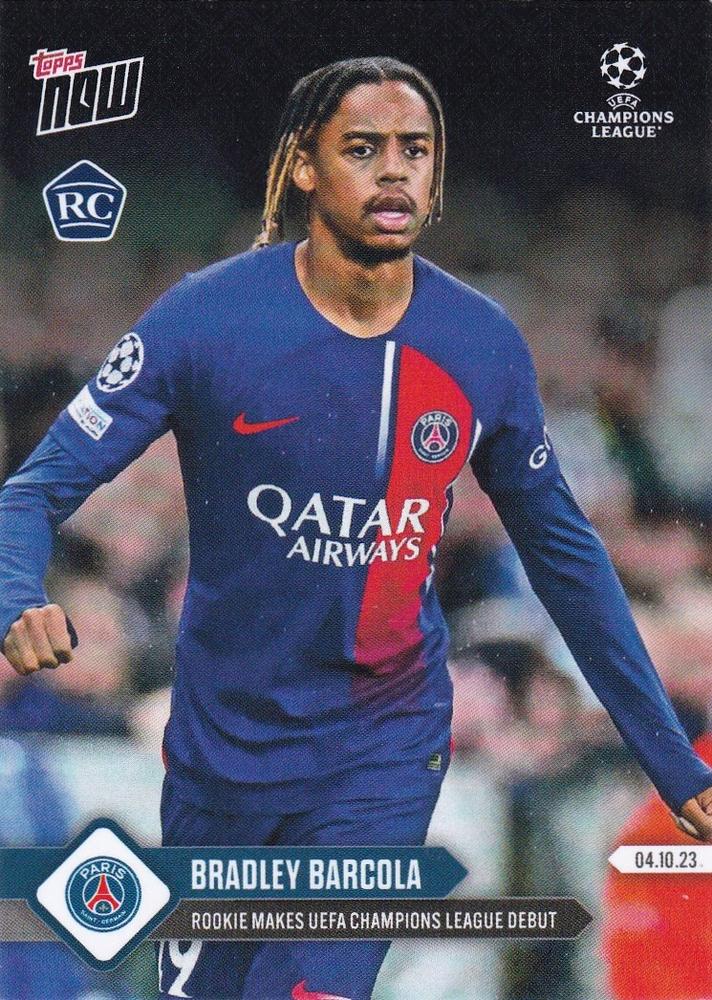 Bradley Barcola 2023 Topps Now UEFA Champions League