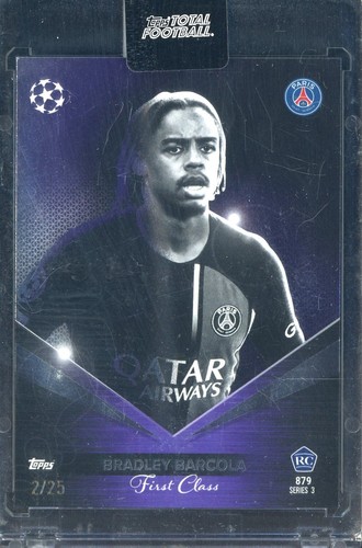 Bradley Barcola 2023 Topps Total Fútbol Púrpura 2/25
