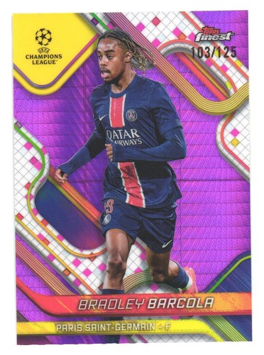 Bradley Barcola 2024 Topps UCC Finest Parallèle /125