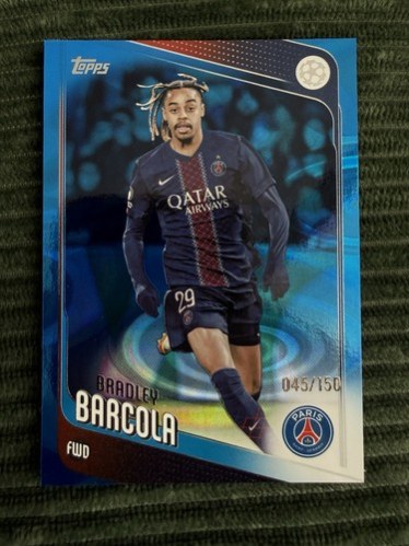 Bradley Barcola 2025 Topps UCC Flagship Blue Raindrop /150