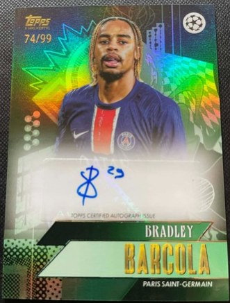 Bradley Barcola 2024 Topps UCC Gold /99