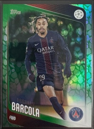 Bradley Barcola 2025 Topps UCC Green /99