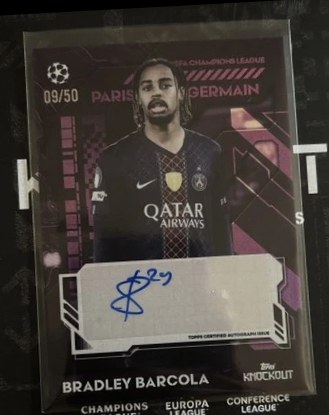 Bradley Barcola 2025 Topps UCC Knockout /50