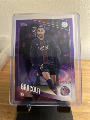 Bradley Barcola 2025 Topps UEFA Club Competitions /250