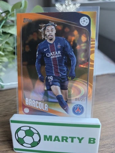 Bradley Barcola 2024 Topps UEFA Clubes Competiciones /25