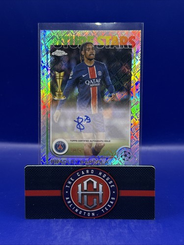 Bradley Barcola 2024 Topps UEFA ToppsFractor /52