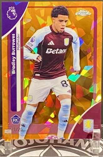 Bradley Burrowes 2026 Topps Chrome Orange Sapphire /25