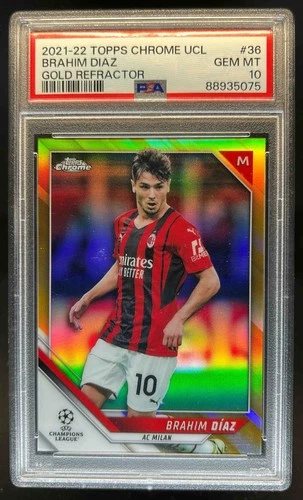 Brahim Diaz 2021 Topps Chrome Gold Refractor /50