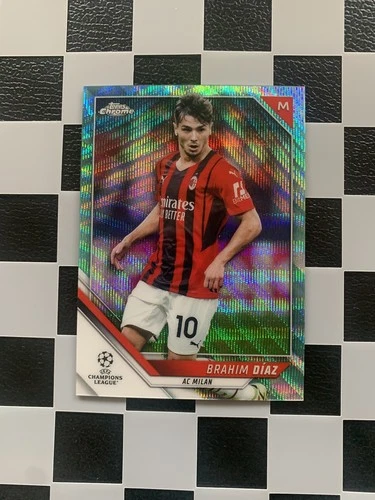 Brahim Diaz 2021 Topps Chrome UCL Aqua /199