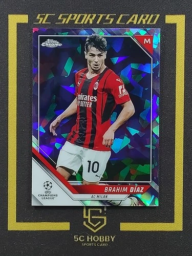 Brahim Diaz 2022 Topps Chrome UEFA Sapphire Purple /25