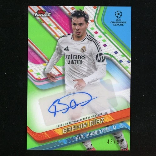 Brahim Diaz 2024 Topps Finest Green /99