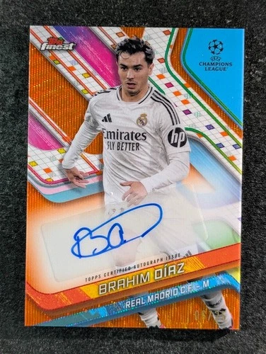 Brahim Diaz 2024 Topps Finest Orange Wave Refractor /25