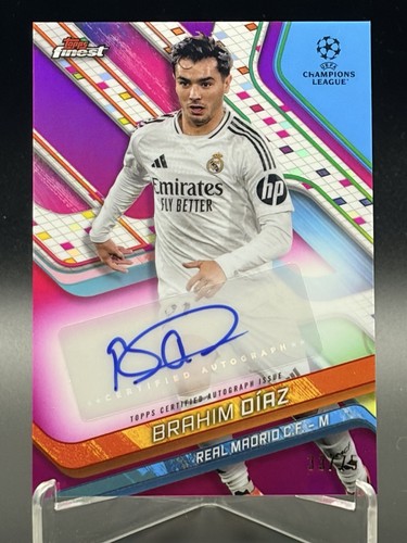 Brahim Diaz 2024 Topps Finest Pink Refractor /75