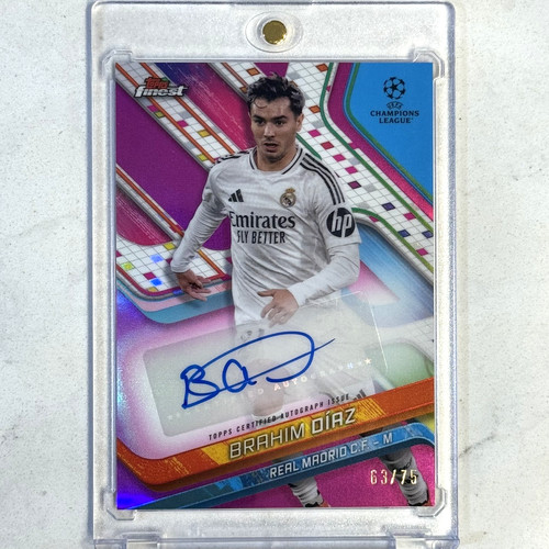Brahim Diaz 2024 Topps Finest Pink Refractor /75