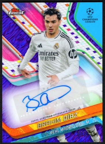 Brahim Diaz 2024 Topps Finest Purple Refractor /199