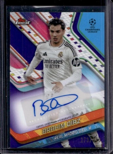 Brahim Diaz 2024 Panini Finest UEFA Purple Refractor /299