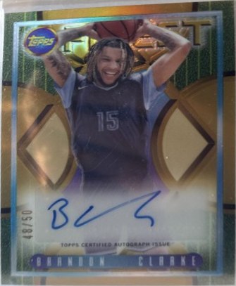 Brandon Clarke 2024 Topps Finest Gold Refractor /50