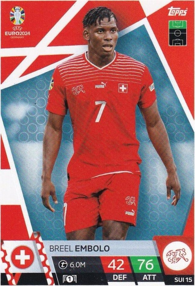 Breel Embolo 2024 Topps Match Attax UEFA EURO