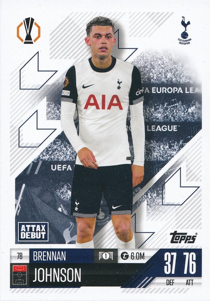 Brennan Johnson 2024 Topps Match Attax UEFA Club Competitions