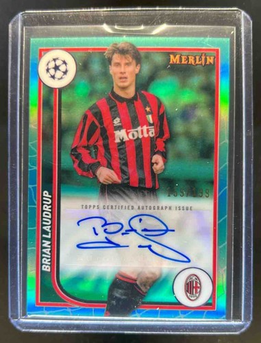 Brian Laudrup 2023 Topps Merlin Chrome Aqua Refractor /199