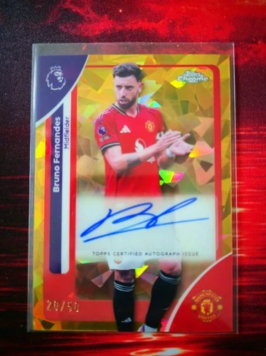 Bruno Fernandes 2026 Topps Chrome Sapphire Gold /50