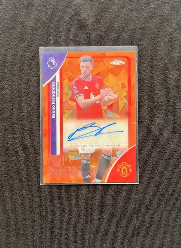 Bruno Fernandes 2025 Topps Chrome Sapphire Orange /25