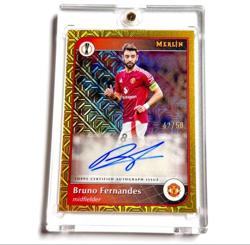 Bruno Fernandes 2024 Topps Merlin Chrome Gold /50