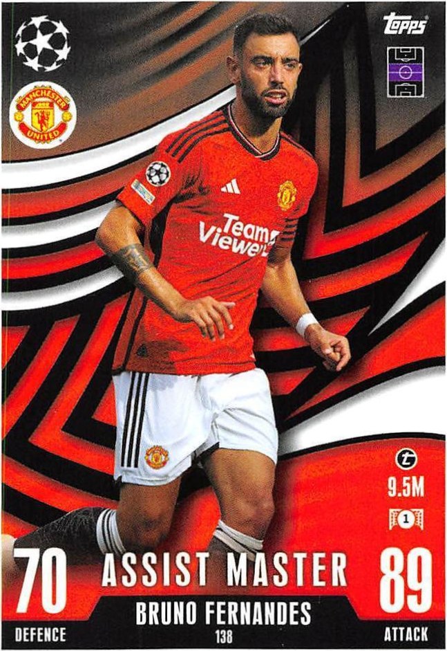 Bruno Fernandes 2023 Topps Match Attax UEFA Club Competitions Extra