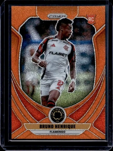 Bruno Henrique 2025 Panini Prizm Copa Mundial de Clubes de la FIFA Naranja Brillo /99